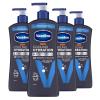 imageVaseline Men Cooling Hydration 3in1 4 Pack for Dry Skin Face Hands ampamp Body Lotion for Men with Menthol ampamp UltraHydrating Lipids 203 ozFragranced