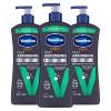 imageVaseline Mens Healing Moisture Hand ampamp Body Lotion For Dry or Cracked Skin Fast Absorbing NonGreasy Lotion for Men 203 oz Pack of 3203 Fl Oz Pack of 3