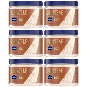 imageVaseline Illuminate Me Shea Butter Whipped Body Butter for Melanin Rich Skin Provides 24 Hour Moisturization for Dry Skin 11 oz183 Ounce Pack of 6